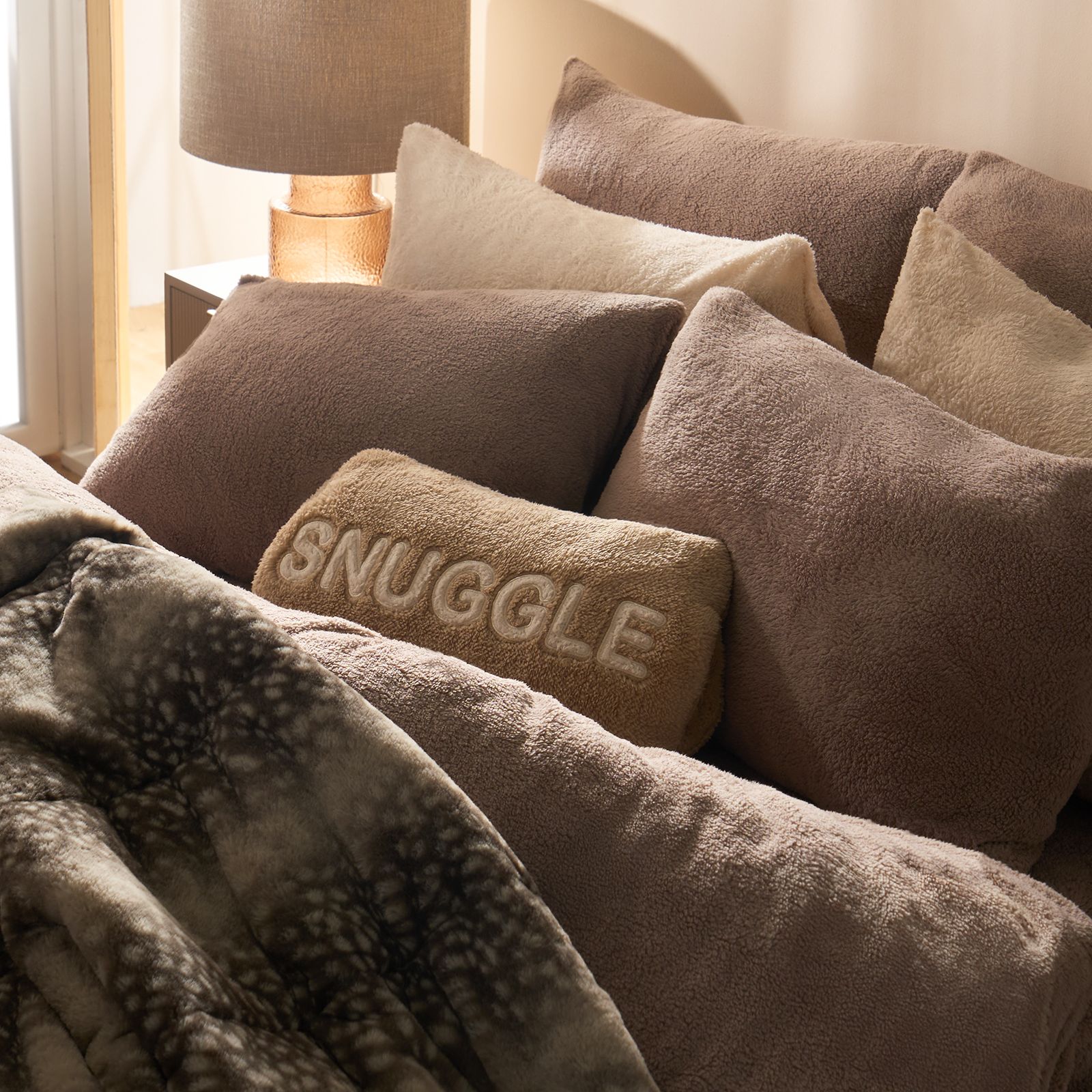 OHS Thermal Soft Teddy Fleece Duvet Cover Bedding Set image 3