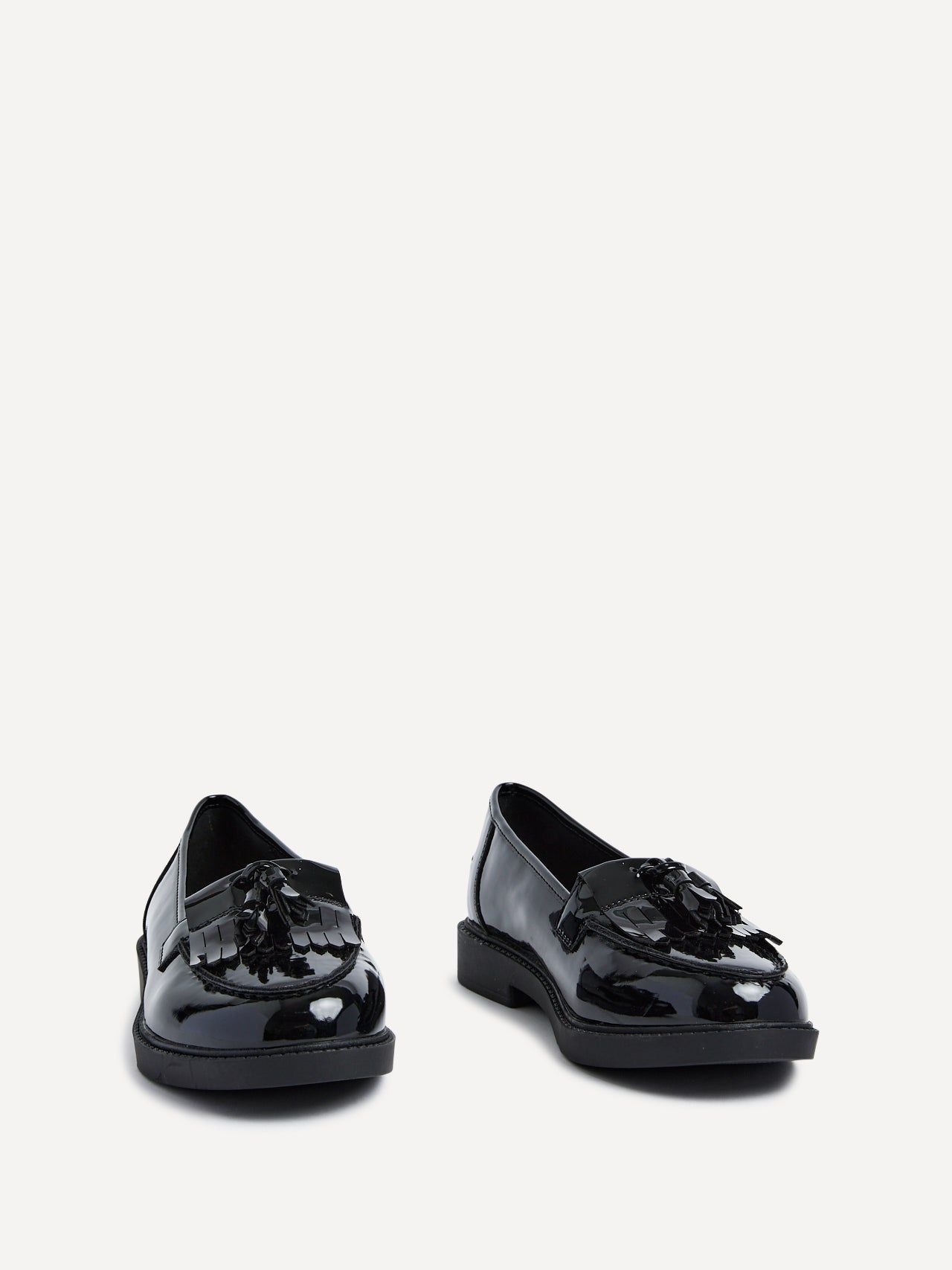 Linzi Kassidy Wide Fit Black Patent Loafer image 3
