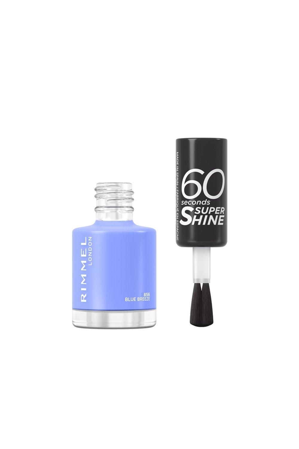 Rimmel London 60 Seconds Super Shine Nail Polish Blue Breeze image 3