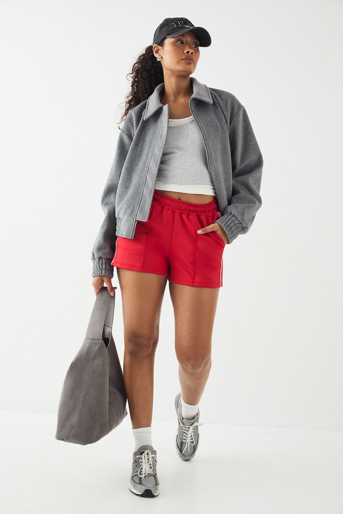 DSGN Studio DSGN Studio Embroidered Zip Through Collared Jacket Grey Marl image 3