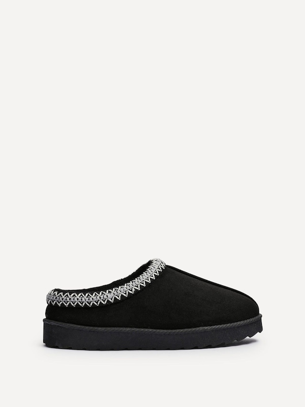 Linzi Tammy Black Suede Slipper