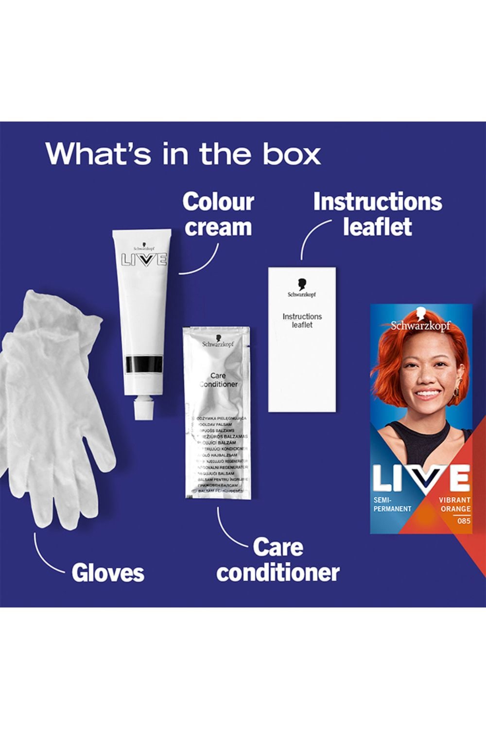 Schwarzkopf LIVE Ultra Brights Vibrant Semi-Permanent Hair Dye Orange image 3