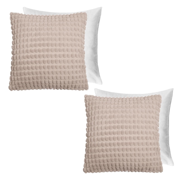 OHS 2 Pack Bobble Filled Cushion Covers Home Decor Set