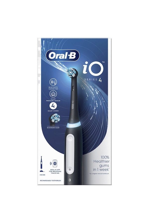 Oral B iO4 Black Electric Rechargeable Toothbrush Black