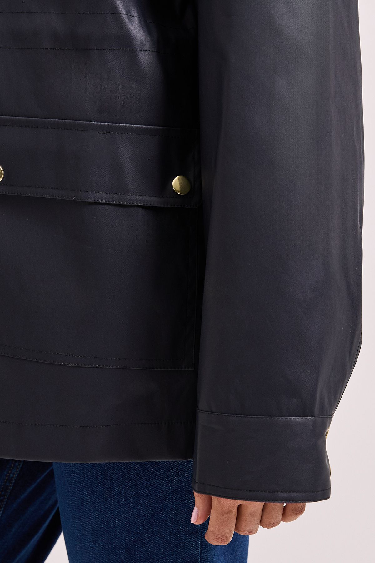 Dorothy Perkins Heritage Waxed Jacket Navy image 6