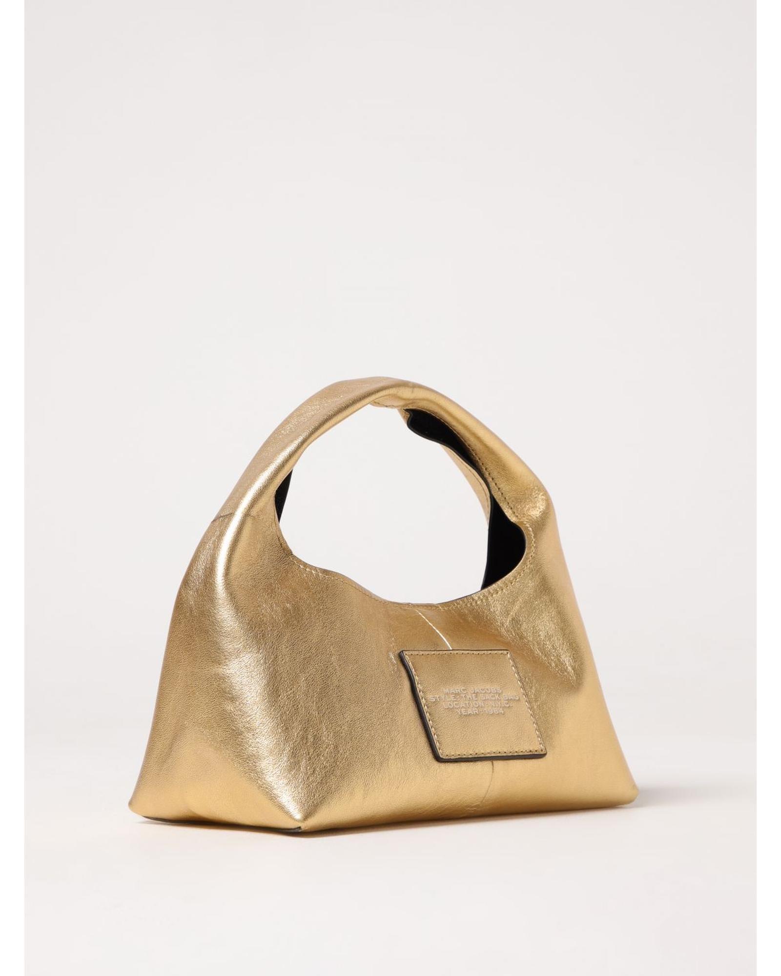 Marc Jacobs Sack Bag Metallic Leather Handbag Wo - Gold image 2