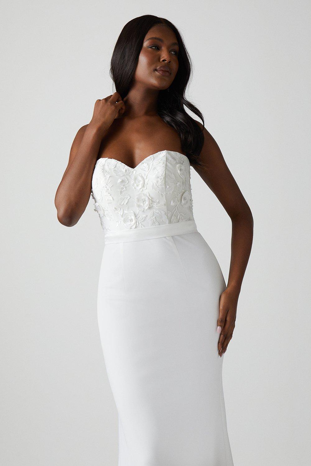 Coast Sweetheart Neck Embellished Fishtail Wedding Dress Ivory image 3