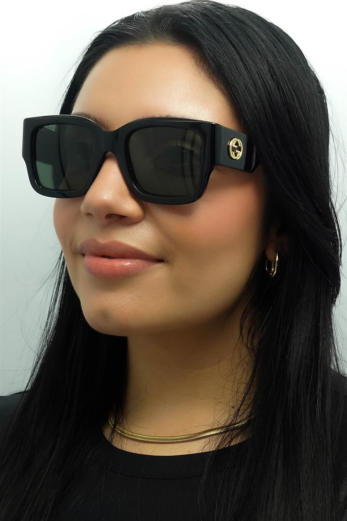 Gucci Square Black with Havana Grey GG1663S image 6