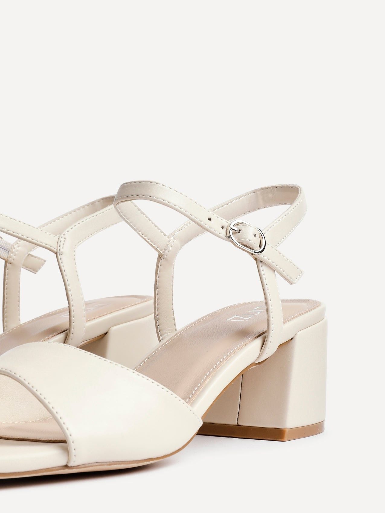 Linzi Darlene Nude Faux Leather Low Heeled Sandals image 4