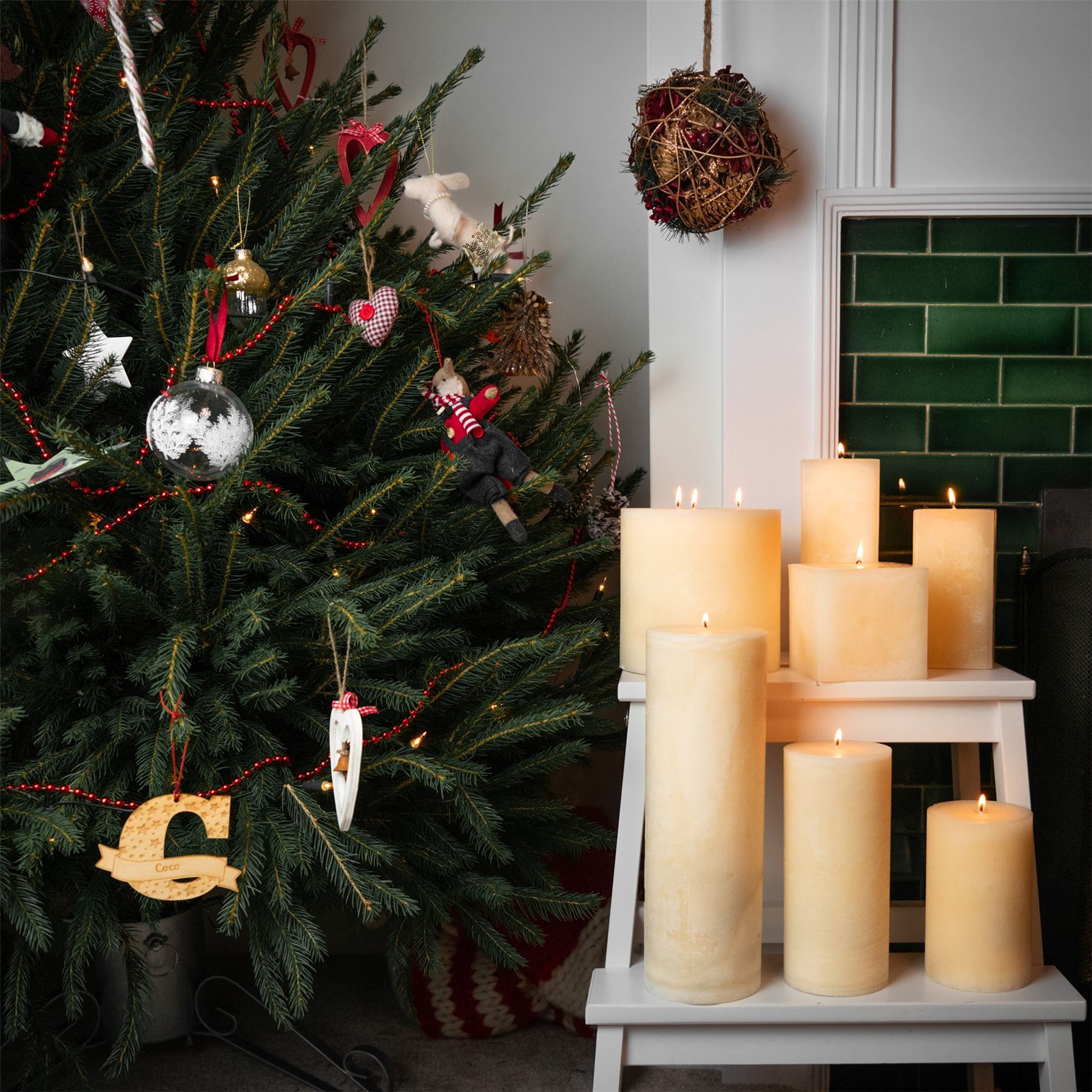 Nicola Spring Round Vanilla Pillar Candles - 215 Hours - Cream - Pack of 6 image 5