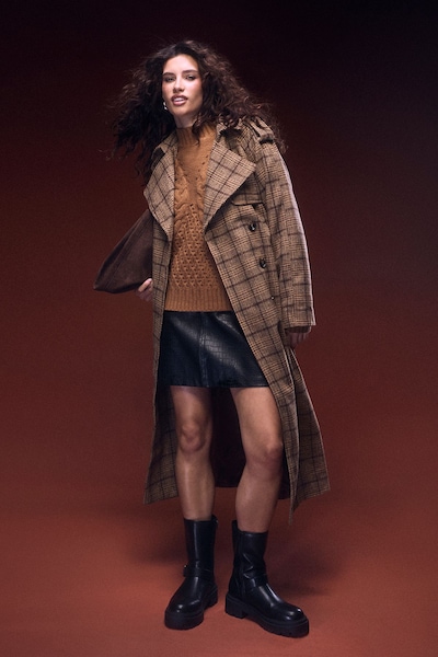 Oasis Check Relaxed Coat Multi