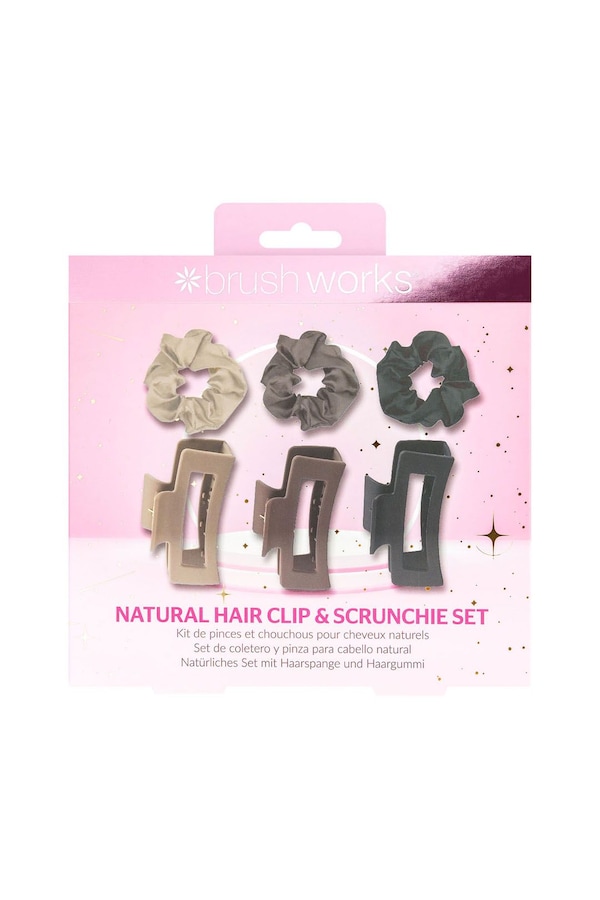 Brushworks Natural Hair Clip & Scrunchie Set Misc