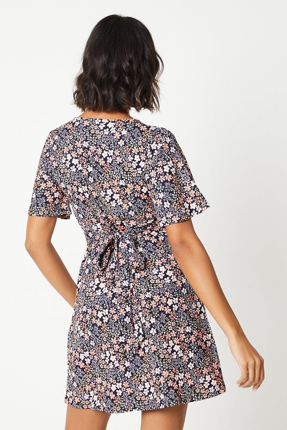 Dorothy Perkins Ditsy Empire Seam Jersey Mini Dress Multi image 3