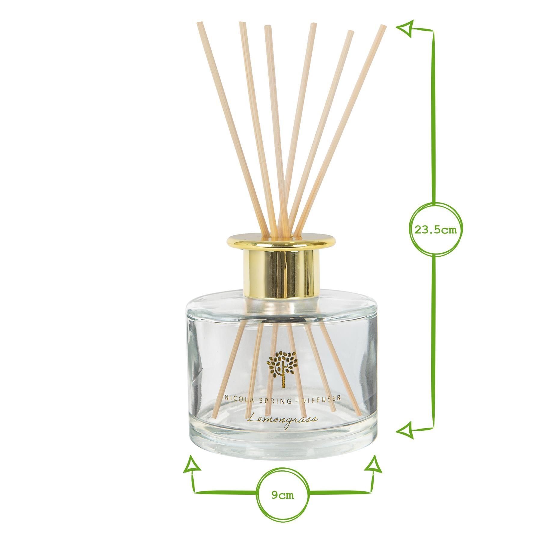 Nicola Spring 200ml Lemongrass Reed Diffuser - Fruity Summer Scent Jar image 4