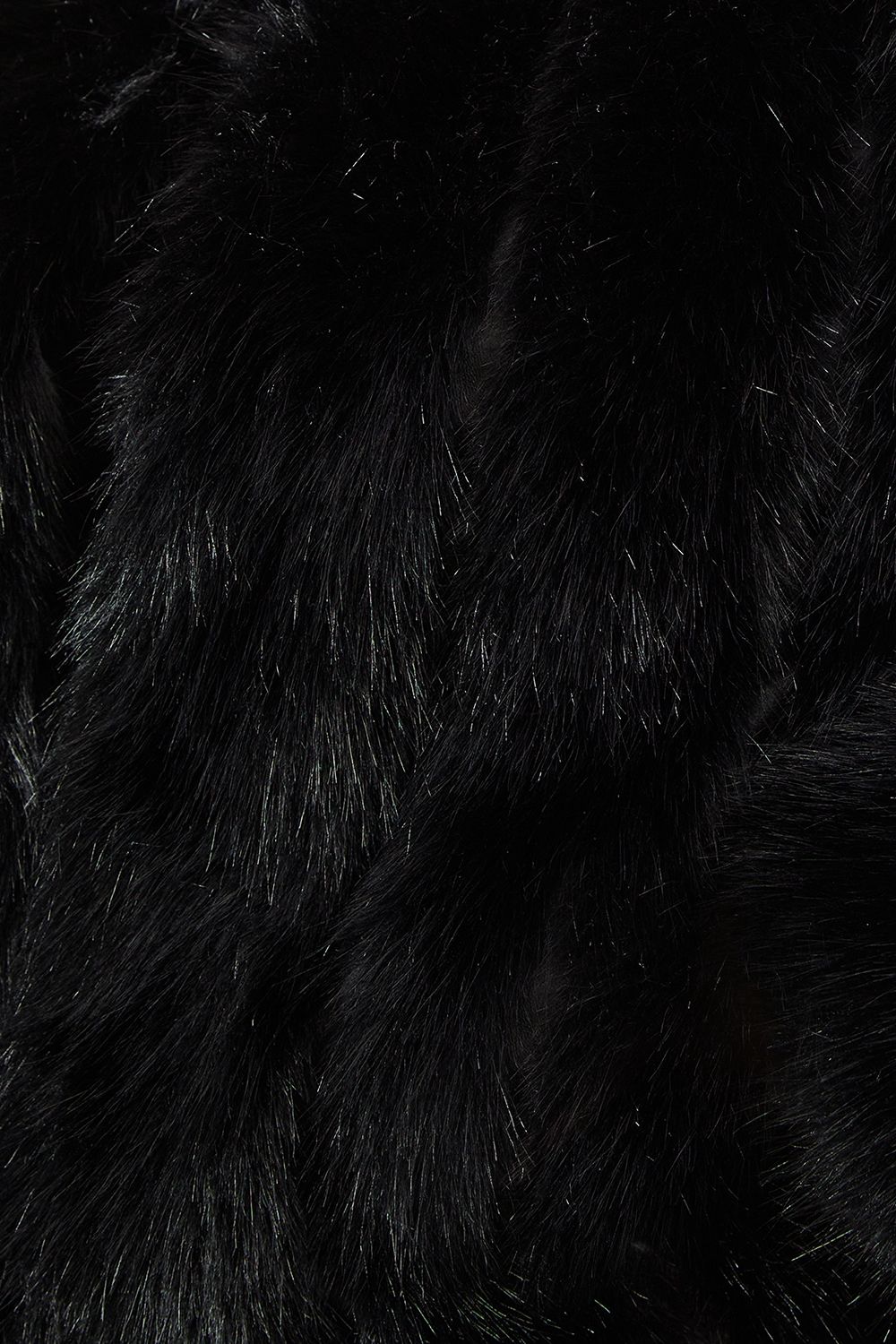 MissPap Premium Faux Fur Panelled Coat Black image 5