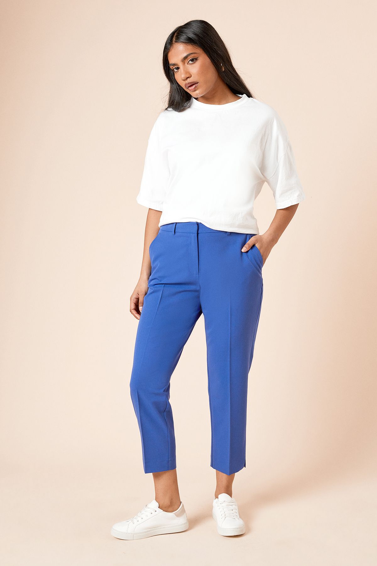 Dorothy Perkins Petite Ankle Grazer Trouser Cobalt image 1