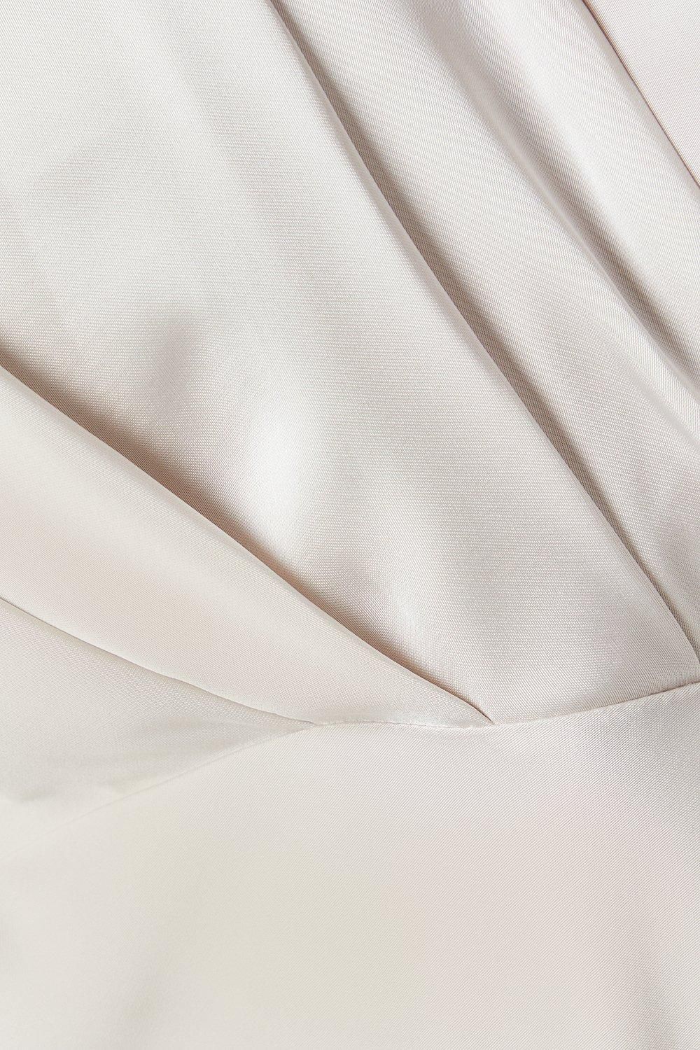 Coast Plus Batwing Sleeve Satin Fishtail Maxi Bridesmaid Dress Champagne image 5