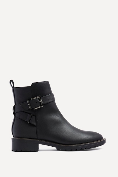 Linzi Watson Black Nubuck Ankle Boot