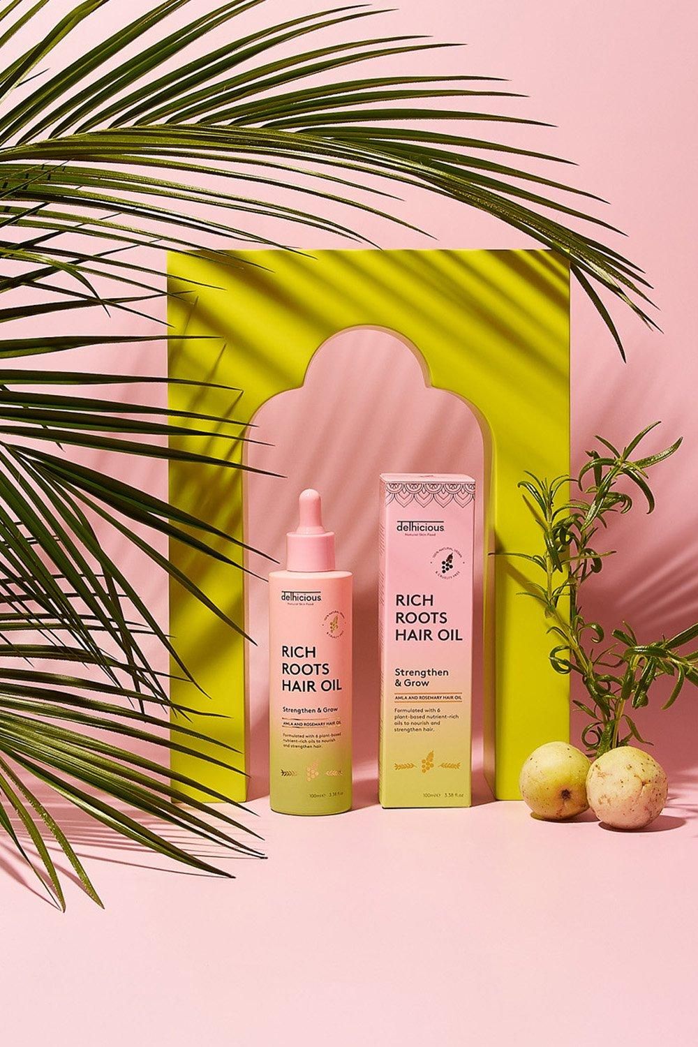 Delhicious Rich Roots Hair & Scalp Oil - Amla & Rosemary 100ml Multi image 3