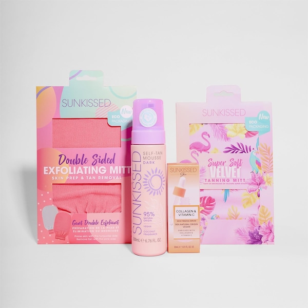 Sunkissed Dark Tan Set - Tan 200ml, Mitt, Serum 30ml