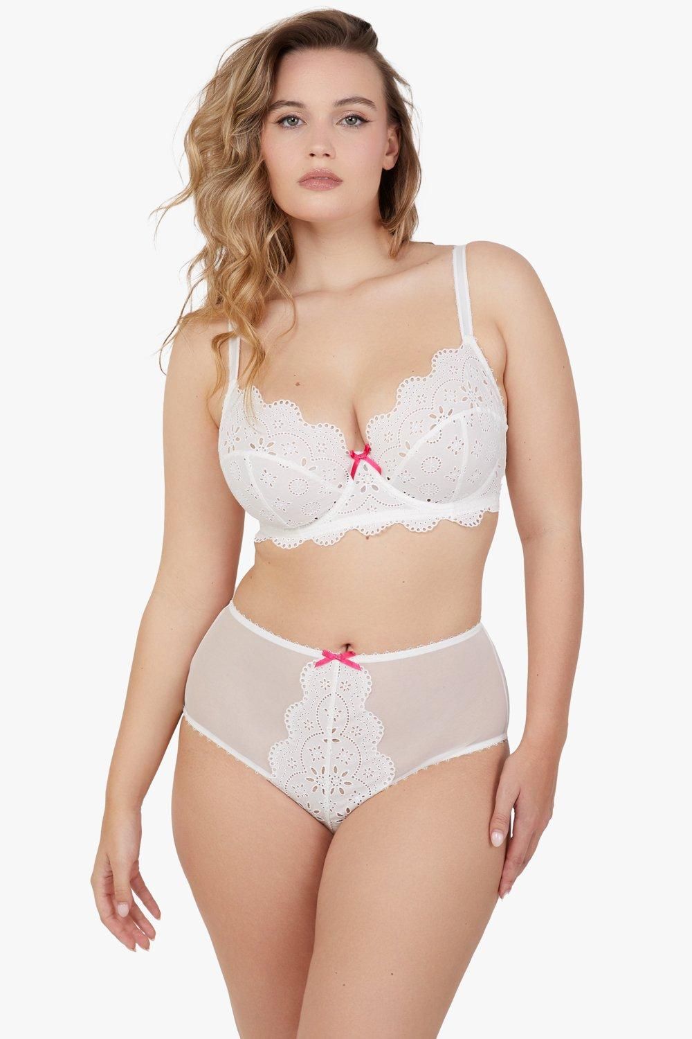 Playful Promises Camille White Broderie Balconette Bra image 2