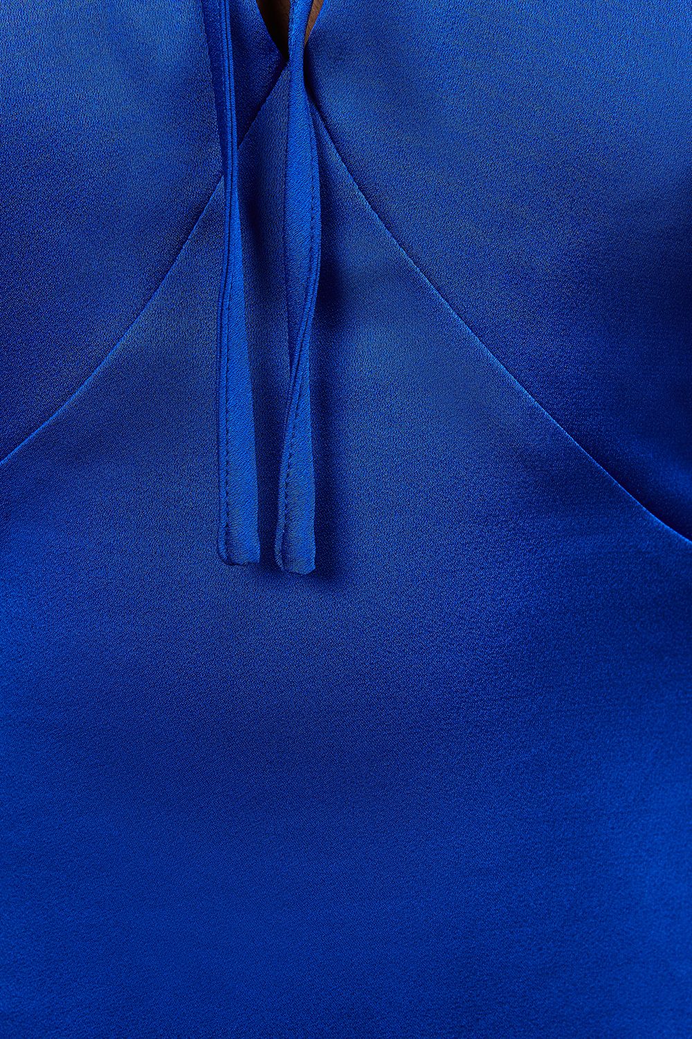 Oasis Occasion Tie Neck Satin Midi Dress Cobalt image 5