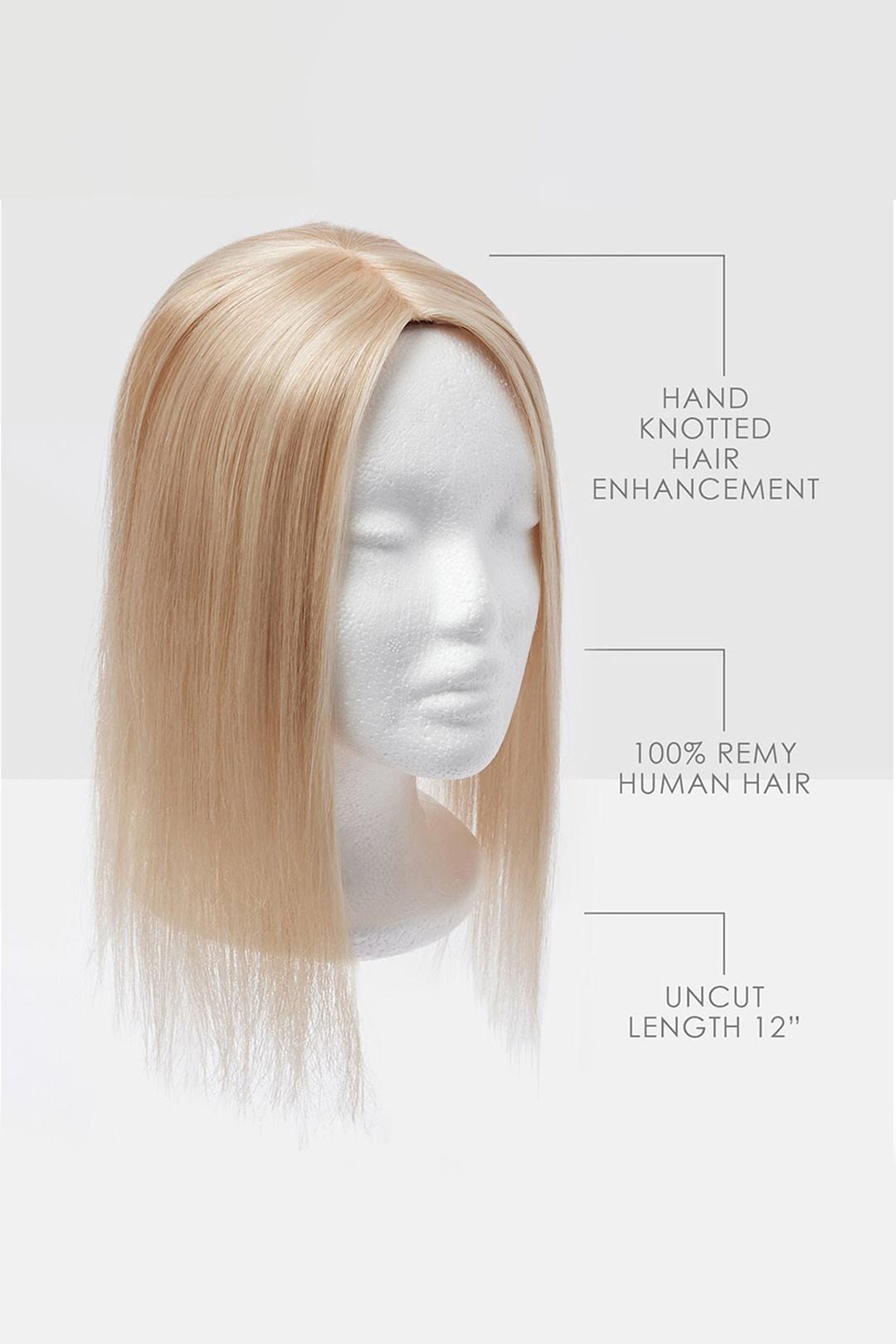 Beauty Works Beauty Works custom clip-in Fringe Topper 55g Champagne Blonde image 3