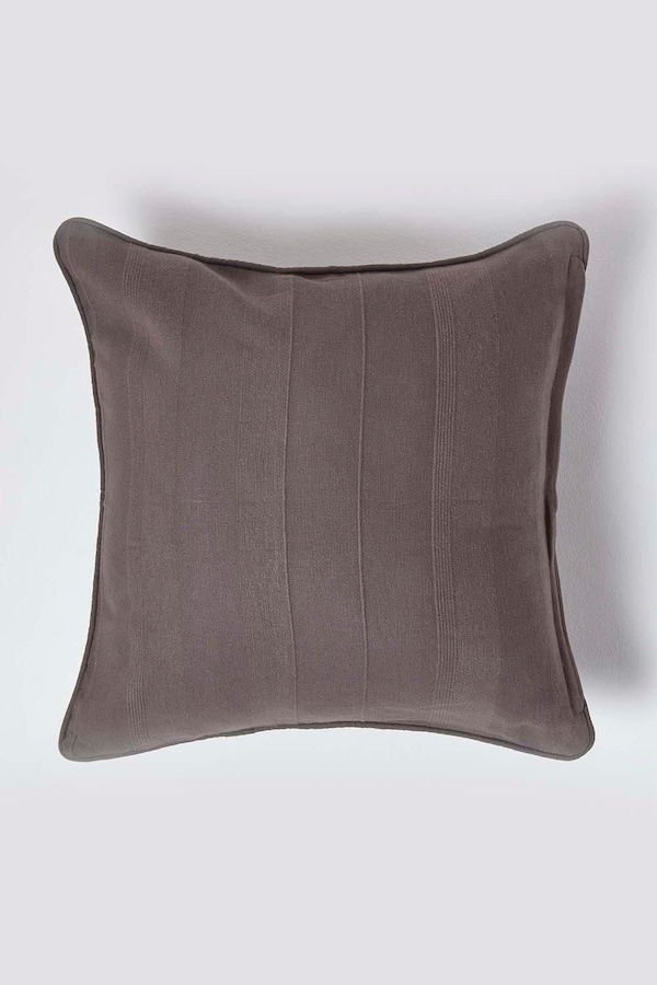 Homescapes Cotton Rajput Ribbed Cushion Cover