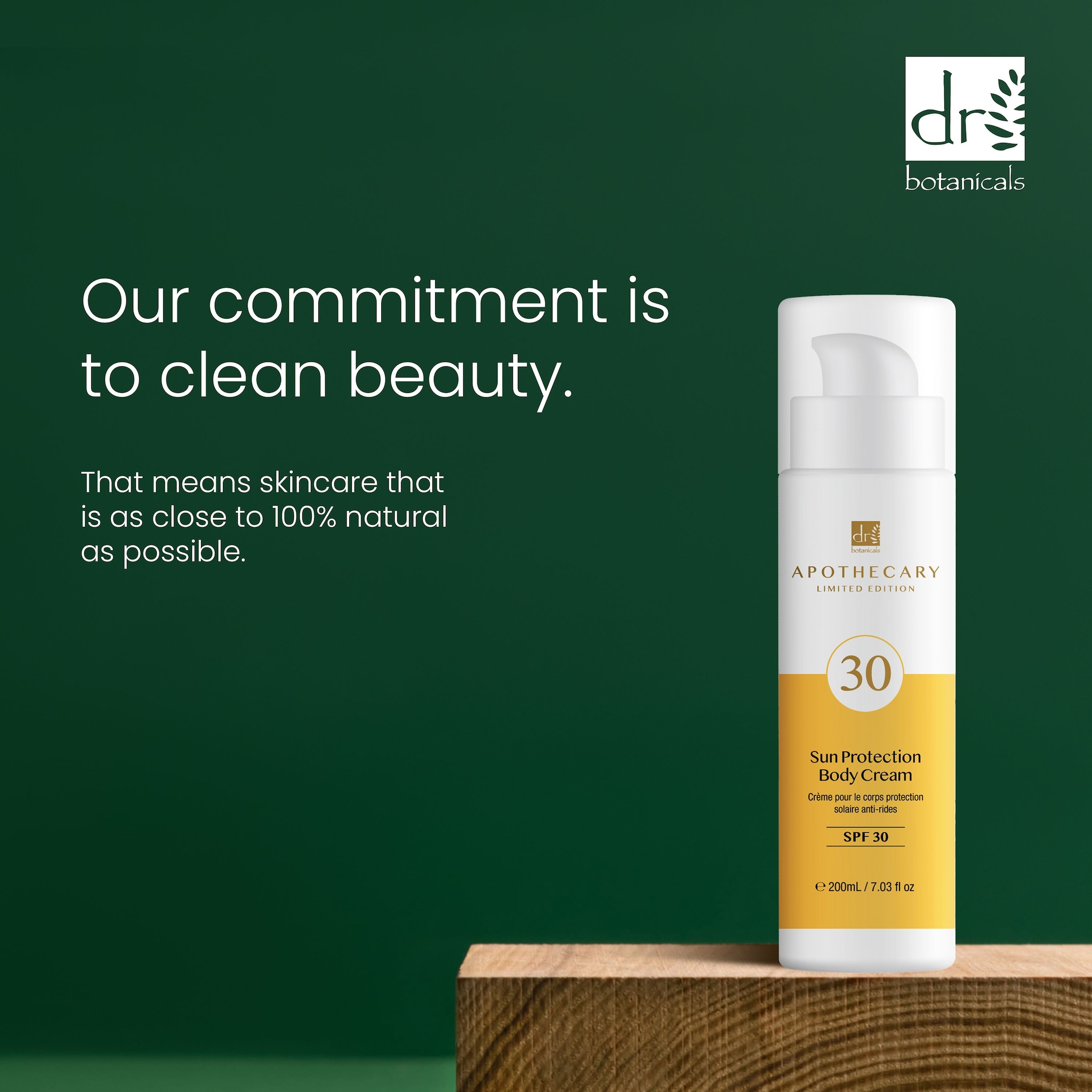 Dr. Botanicals SPF 30 Body Cream 200ml image 3