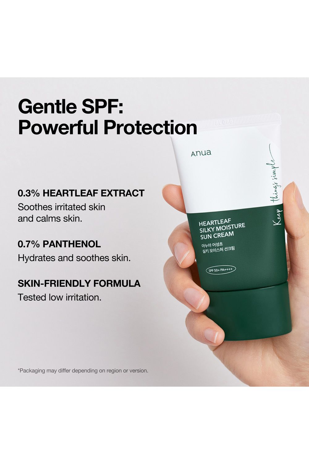 Anua Heartleaf Silky Moisture Sun Cream Spf 50 Pa++++ 50ml Multi image 5