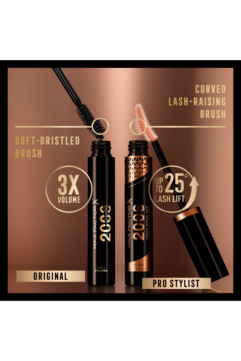 Max Factor 2000 Calorie Pro Stylist Volumising Mascara 9ml Black image 4