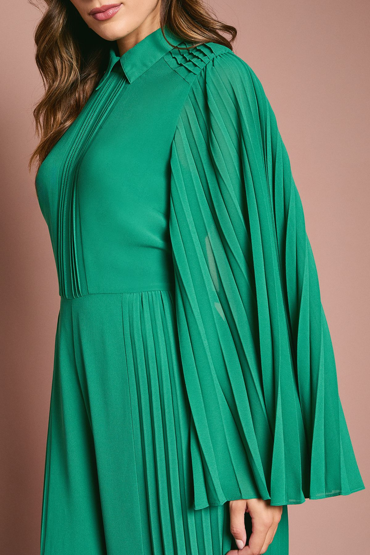 Coast Pleat Wide Leg Jumpsuit Emerald image 5