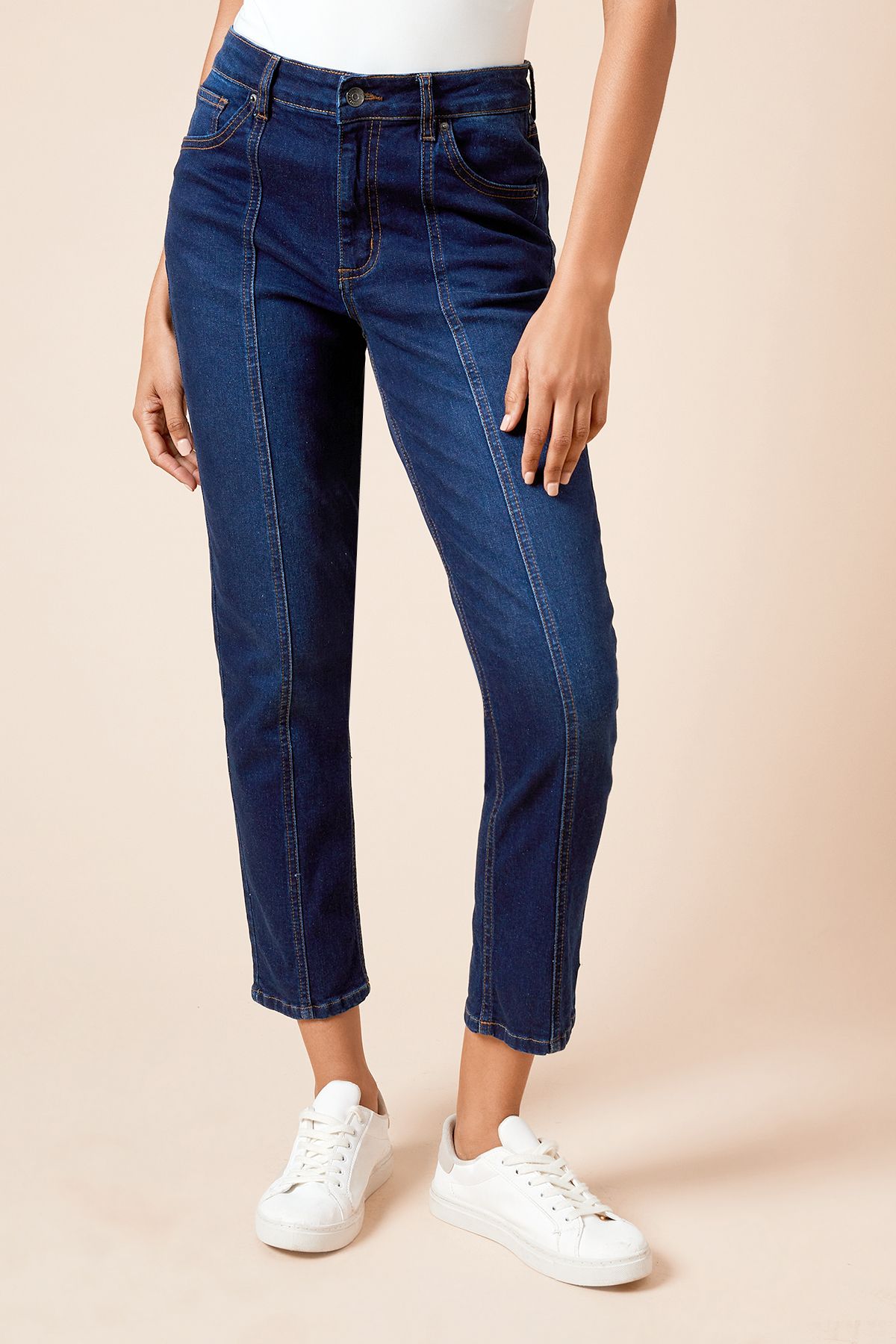 Dorothy Perkins Slim Seam Detail Jean Dark Wash image 1