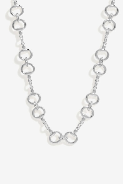 Inicio Inicio Silver Plated Polished Snaffle Necklaces - Gift Pouch