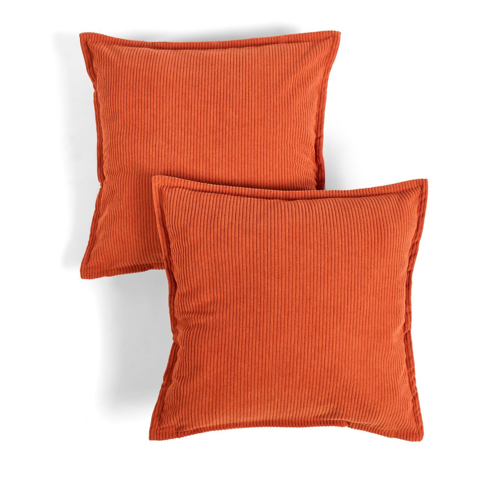 OHS 2 Pack Ribbed Oxford Edge Corduroy Cushion Covers Square Pillowcases image 3