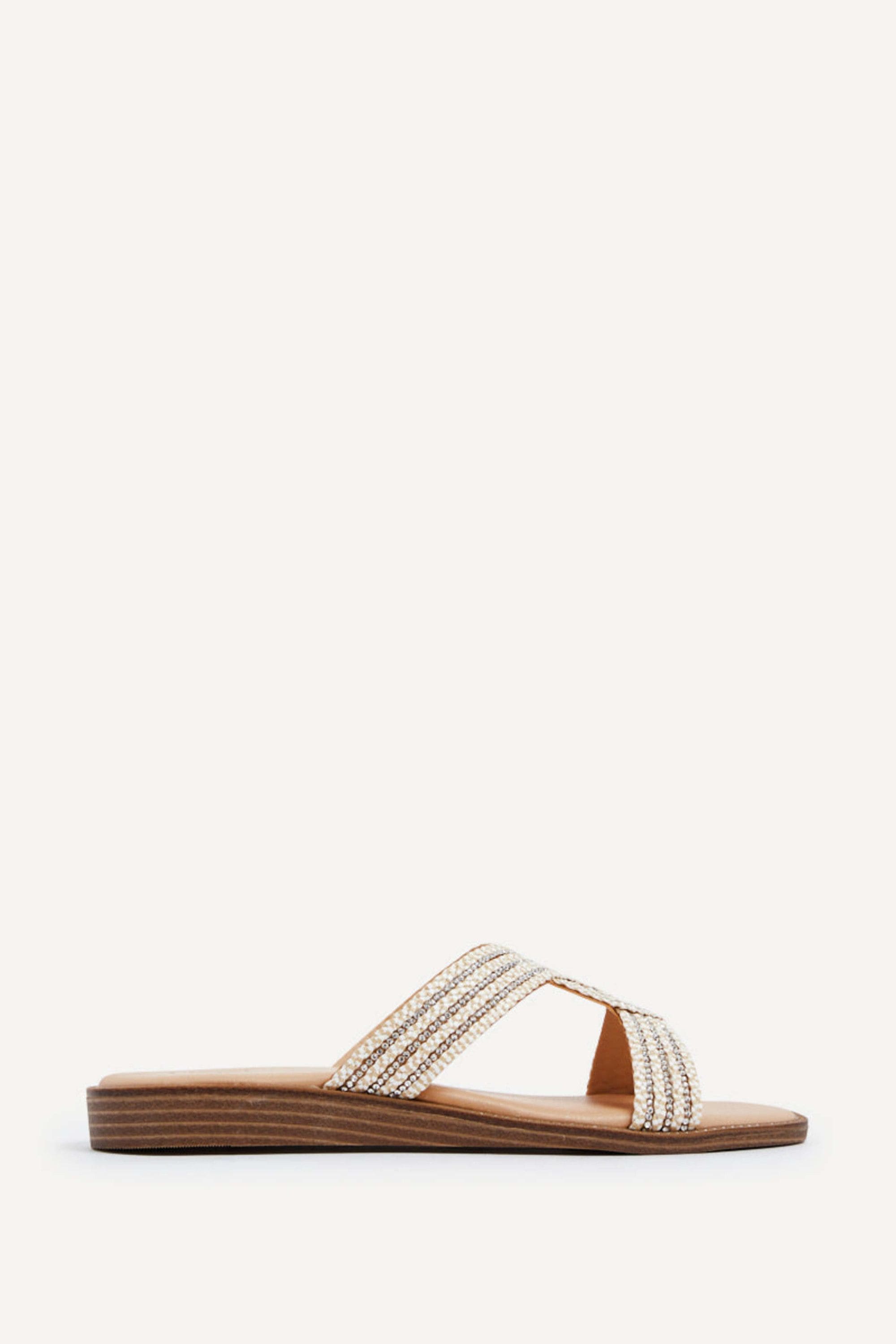 Linzi Vella Neutral Low Wedge Sliders image 1