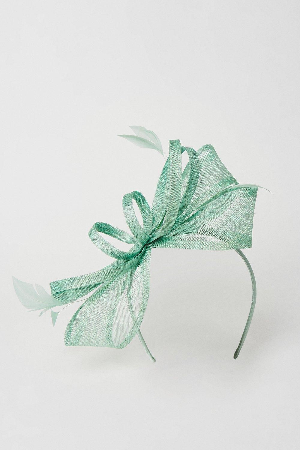 Coast Loop Feather Headband Fascinator Sage image 2