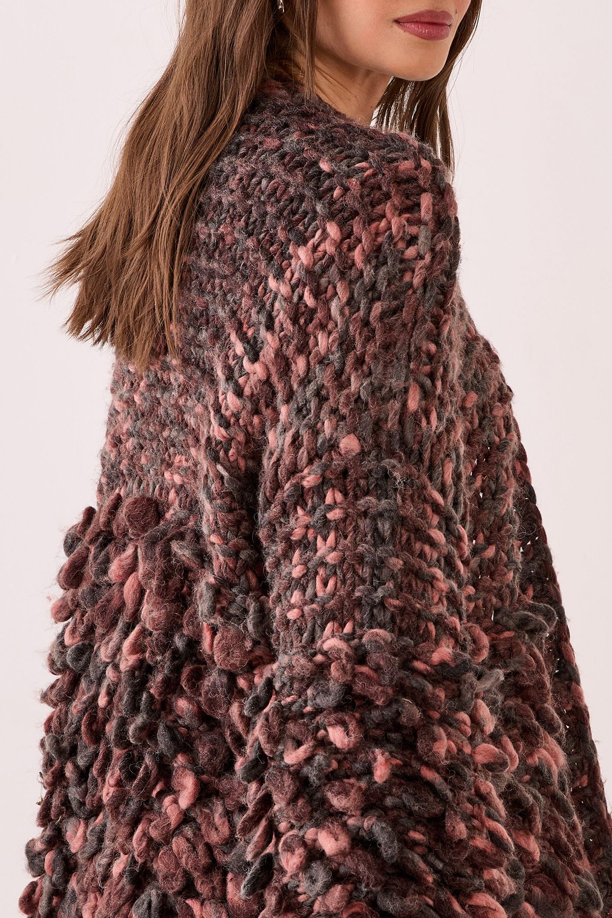 NastyGal Extreme Loopy Cardigan Pink image 5