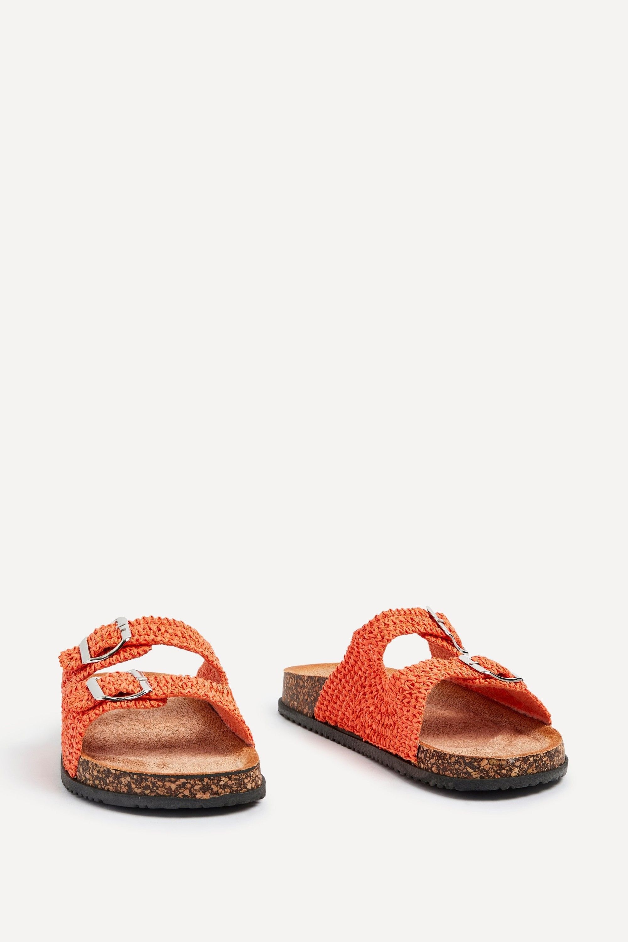 Linzi Brianna Orange Double Buckle Sandals image 3