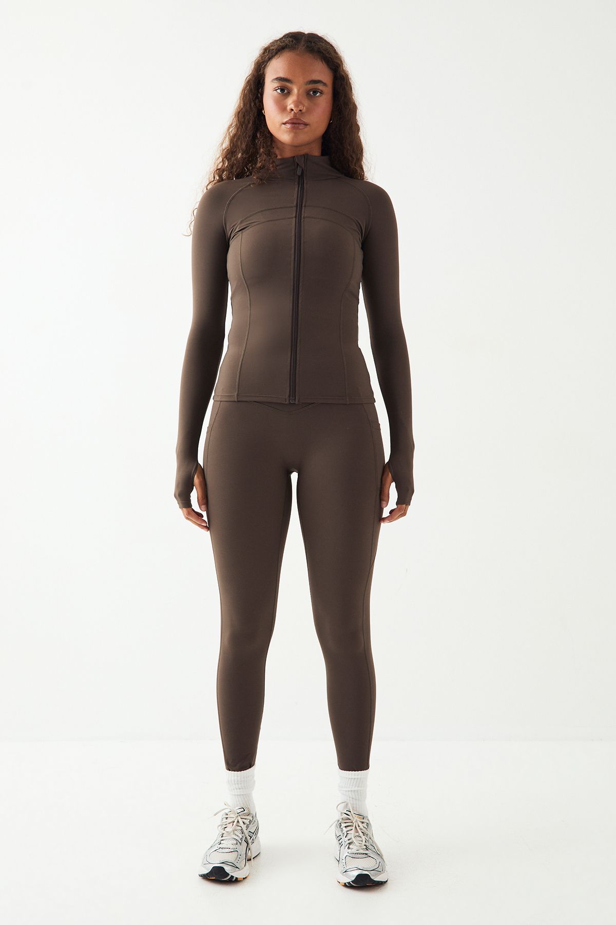 DSGN Studio DSGN Studio Ultra Sculpt Zip Through Sports Jacket Espresso image 5