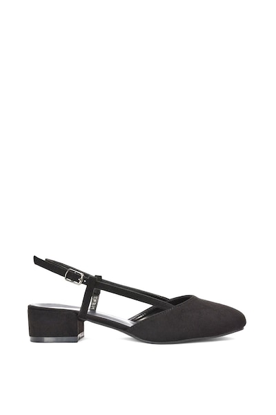 XY London 'Kira' Low Heel Court Shoes With Slingback and Buckle