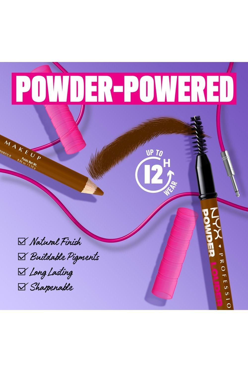 NYX Professional Makeup Powder Louder Brow Pencil 12HR Wear Buildable Micro-Fibres Auburn image 5