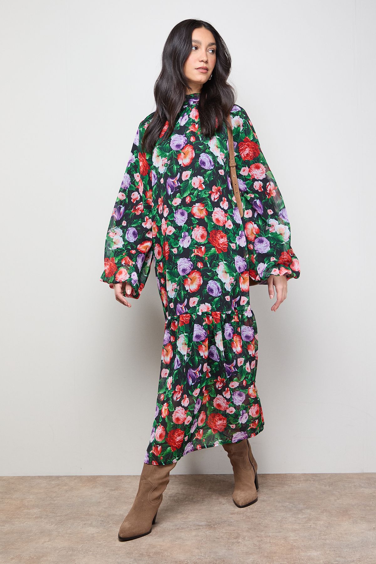 Oasis Trapeze Boho Maxi Dress Multi image 1