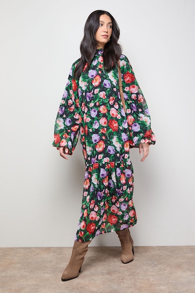 Oasis Trapeze Boho Maxi Dress Multi