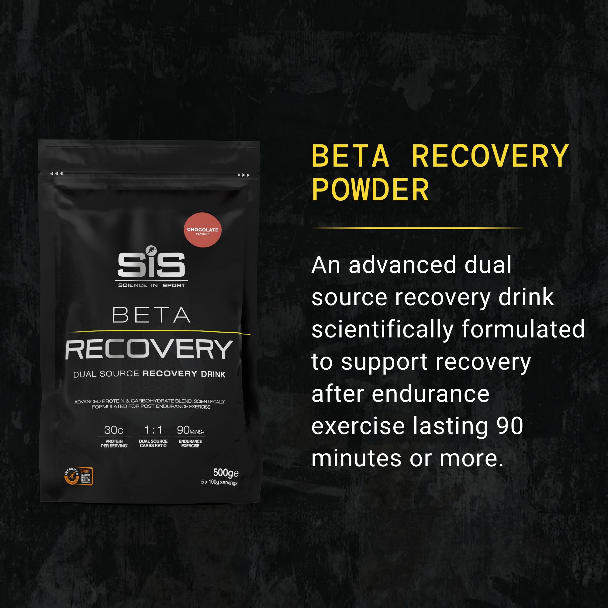 Science in Sport Beta Recovery - Dual Source Recovery Drink - Chocolate - 500g image 3