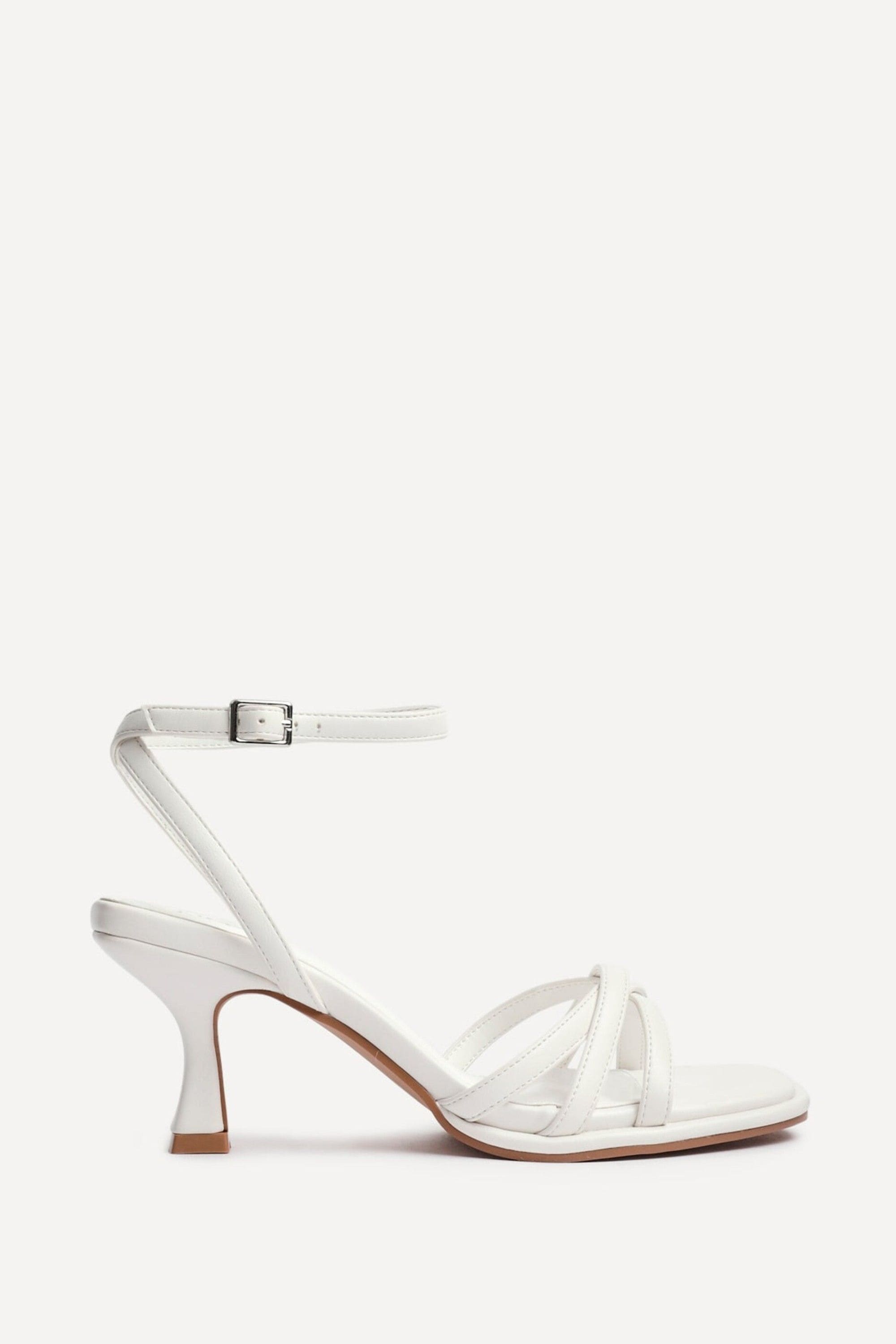 Linzi Faro White Faux Leather Strappy Heeled Sandals image 1