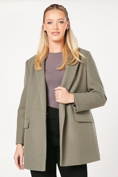 Dorothy Perkins Smart Pocket Detail Blazer Coat Khaki