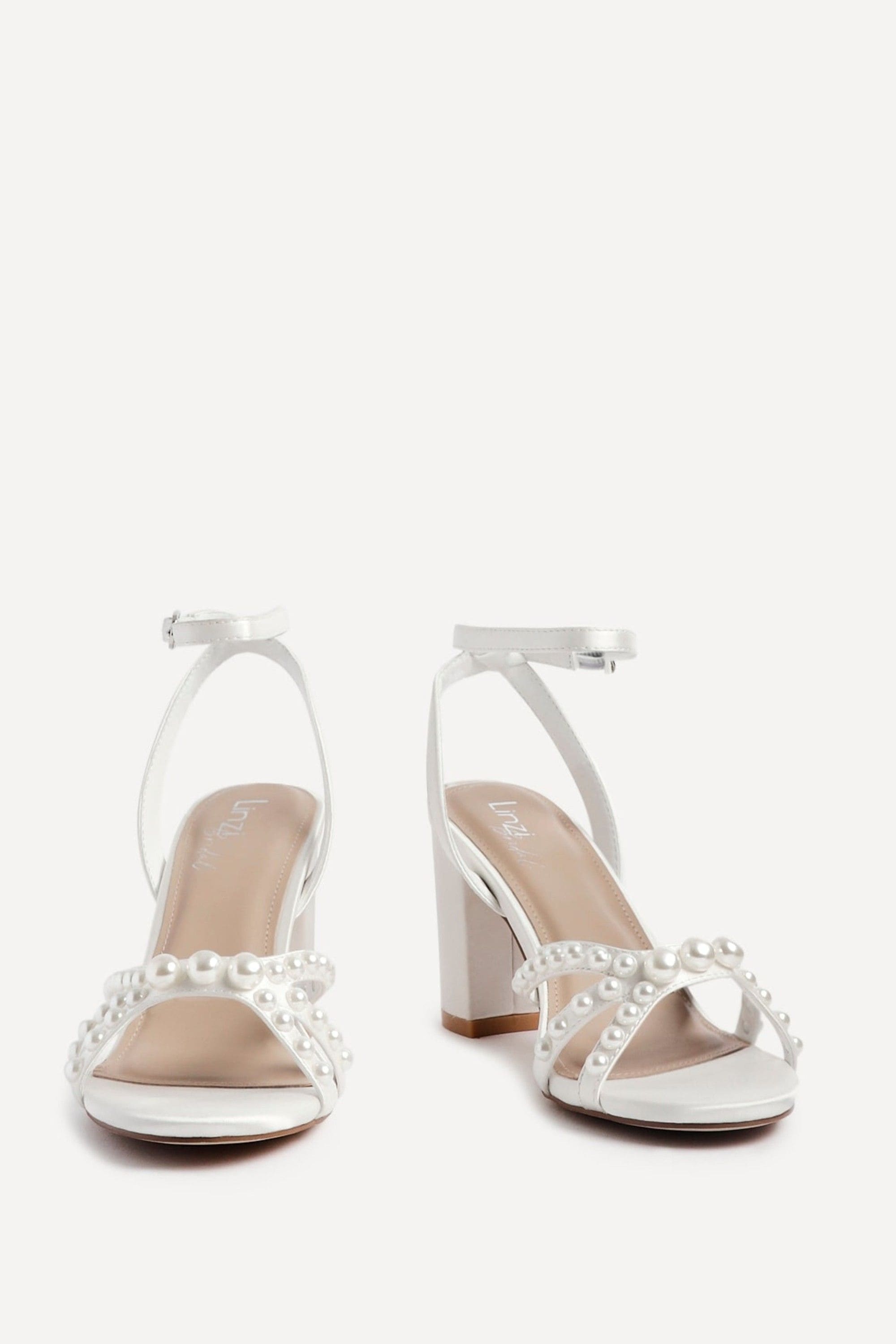 Linzi Enchanted Ivory Block Heeled Sandals image 3