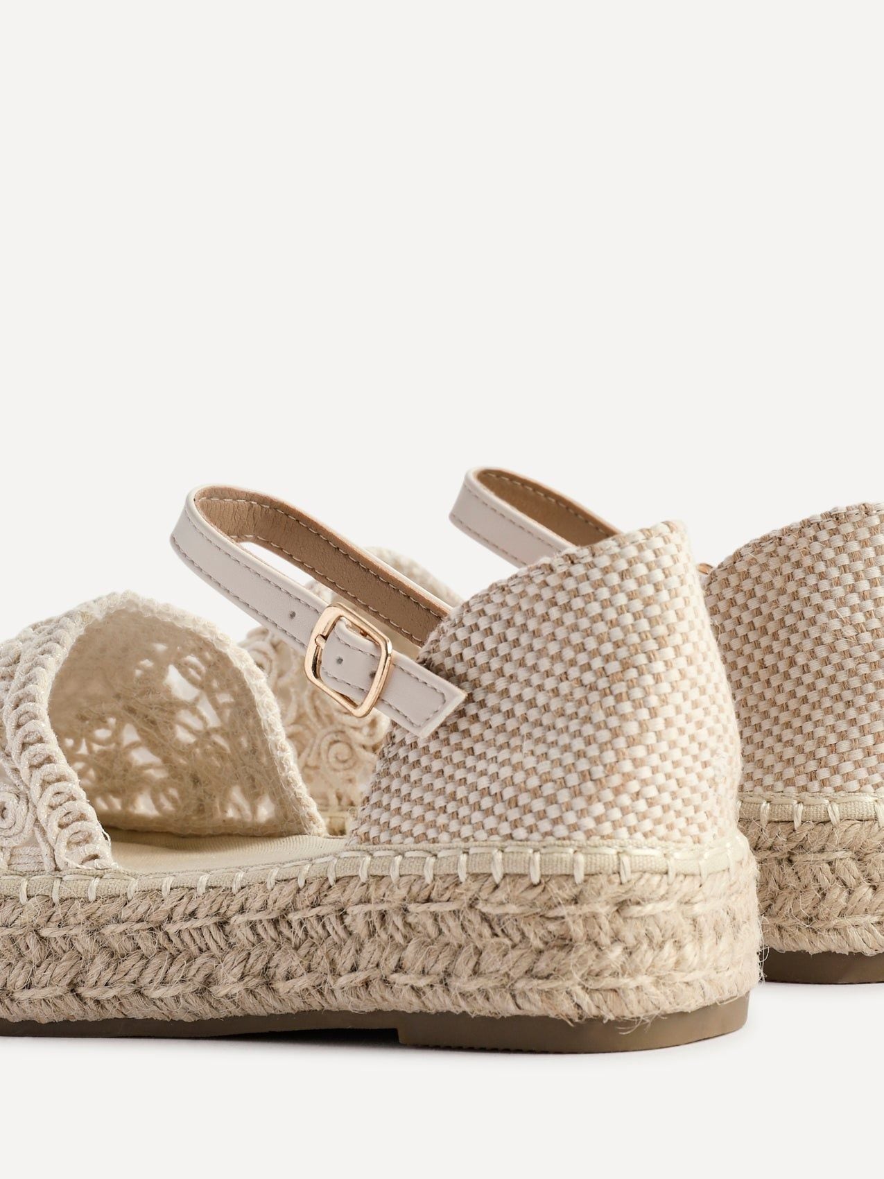 Linzi Adelina Beige Woven Two Part Espadrille Sandal image 4