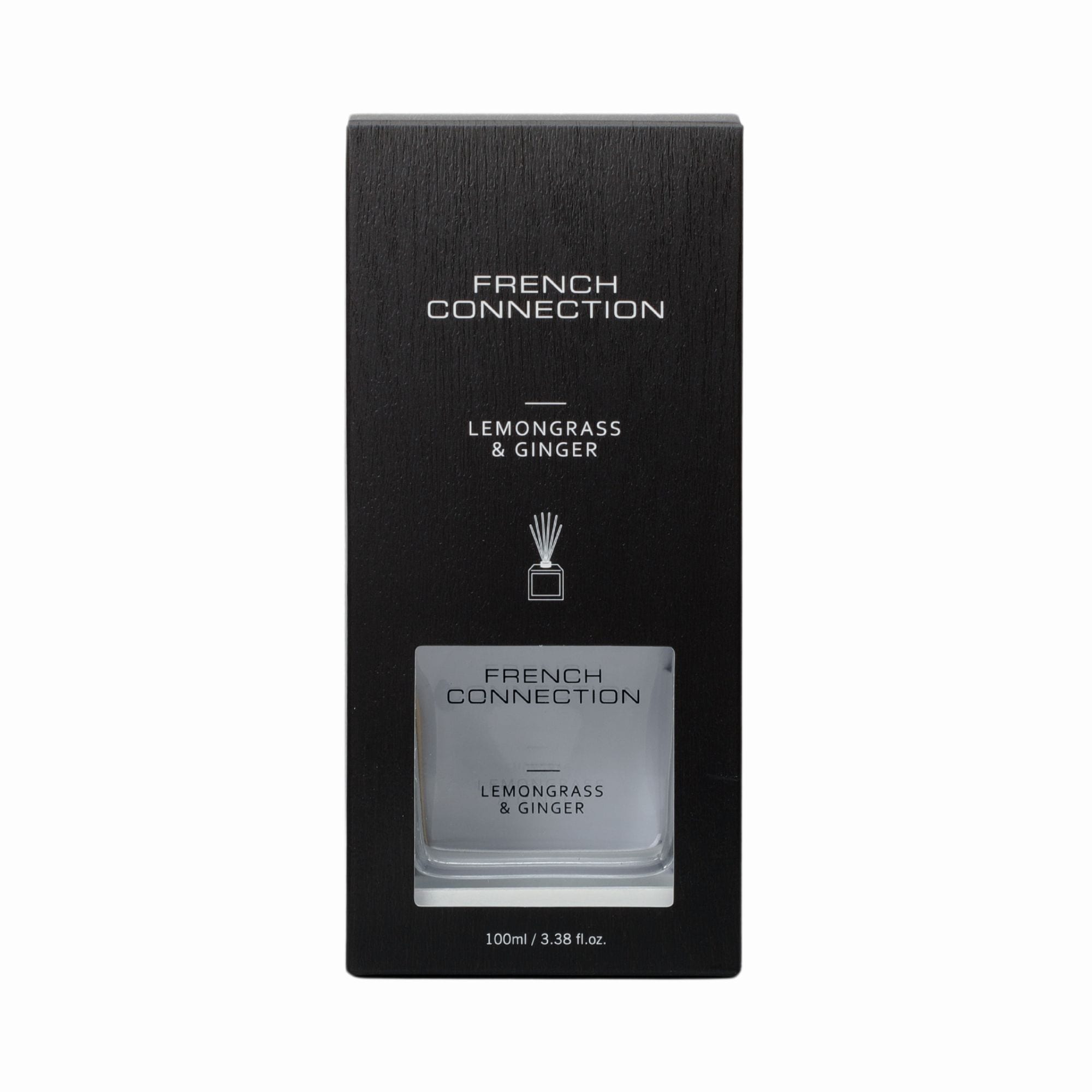 French Connection Lemongrass & Ginger Reed Diffuser 100ML White Wooden Surround image 2